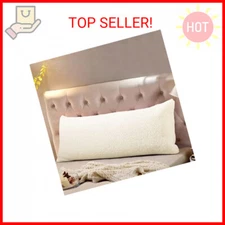 Reafort Ultra Soft Sherpa Body Pillow Cover/Case with Zipper Closure 21"x54"