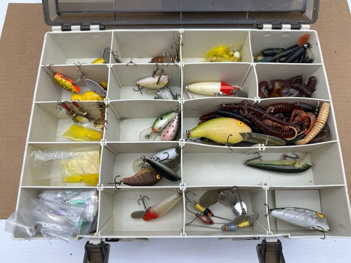 Rebel Excalibur Tackle Box Vintage Double Sides W/ Lures Heddon Torpedo 40+ Pcs - 第 16/23 張圖片