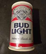 Bud Light Plastic Beer Can Coin Piggy Bank 10” Vintage Advertising Man Cave Rare