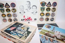 Lot of Apollo NASA  Air Force Memorabilia Mags Photos Cards 22 pieces 1970's