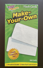 Trend Back to School supplies Make Your Own Flash Cards 100 Blank Kids New