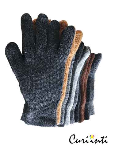 LOTE DE 20 PARES GUANTES ALPACA REVERSIBLES COLOR SÓLIDO MÁS GRANDES ADULTO TALLA 2,5V - Imagen 4 de 7