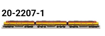 MTH O Scale Premier E-8 ABA Diesel Engine Set Kansas City With Proto-Sound 