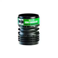 FLEX Drain 4 In. Black Copolymer Universal Drain Pipe Connector