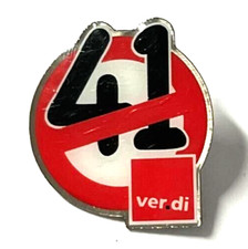 Verdi Union Against 41 Hour Pin (H23)