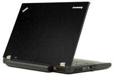 BLACK BRUSHED TEXTURED Vinyl Lid Skin fits IBM Lenovo ThinkPad T520 W530 Laptop
