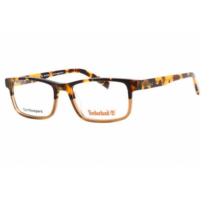 Timberland Men's Eyeglasses Blonde Havana Plastic Rectangular Frame TB1789-H 053