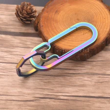 TC4 Titanium Key Chain Carabiner Ring Key Buckle Spring Belt Waist Hanging EDC