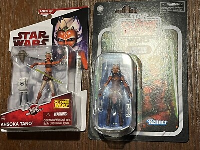 Star Wars Clone Wars CW26 Ahsoka Tano Rotta Huttlet & VC102 Figure Lot 3 3/4