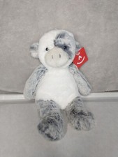 Aurora - Small White Sweet  Softer - 9" Cow - Snuggly Stuffed Animal