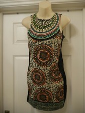 River Island Dress Size 10 Striking Stretchy Wiggle Bodycon Multicoloured Frock