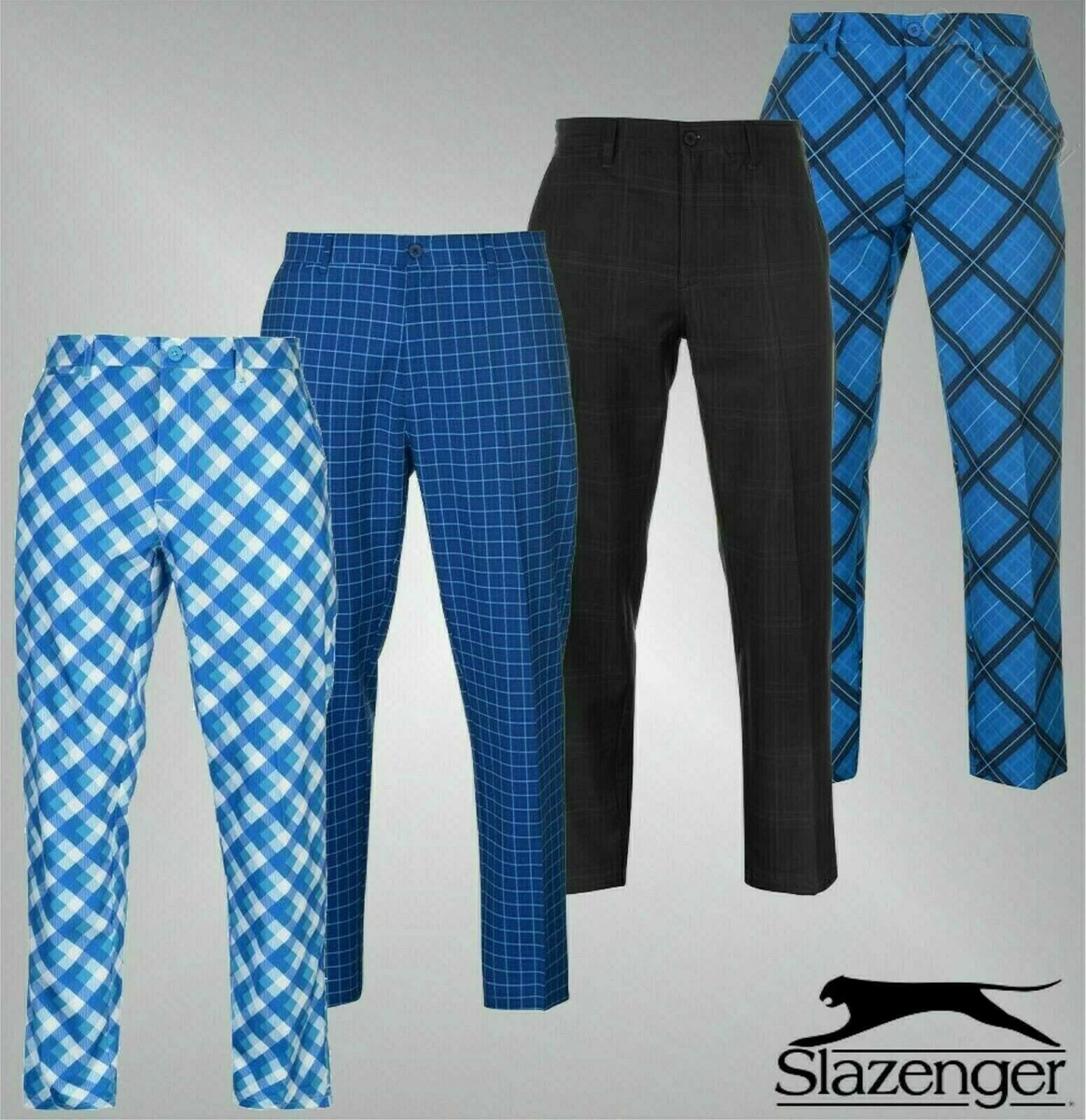 Slazenger print golf trousers best sale mens