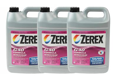 Valvoline Zerex Coolant Antifreeze 3 Gallons Pink G40 Prediluted 3 x 1 Gallon