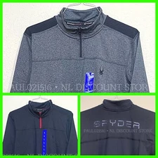 SPYDER Active Men’s Performance ¼ Zip Activewear ~  Size Large