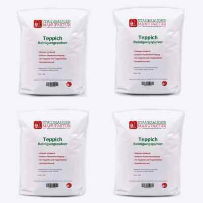 4 x Teppichpulver Pulver Reinigungspulver passend für Vorwerk Lux Bosch Miele