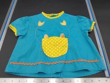 Vintage 70's Era Sz 2T Blue Blouse w/Crab Pocket on Front. 1922