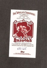 Old Faithful (Yellowstone Park) Red Bazooka Back SSP # 8/25  2009 Allen & Ginter