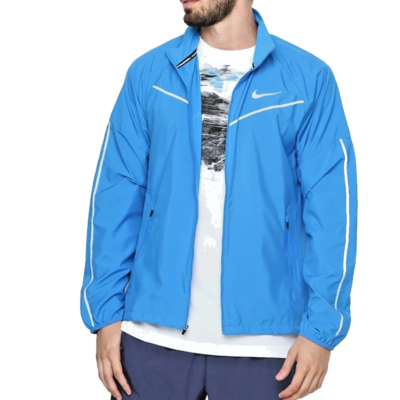 Nike リフレクティブ　ジャケット NIKE MEN'S RUNNING REFLECTIVE LIGHTSPEED ZIP UP JACKET - BLUE