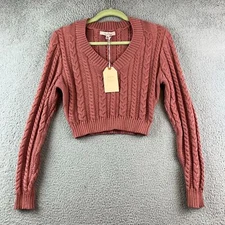 New Love Tree Knit Sweater Flare Sleeve Size Small