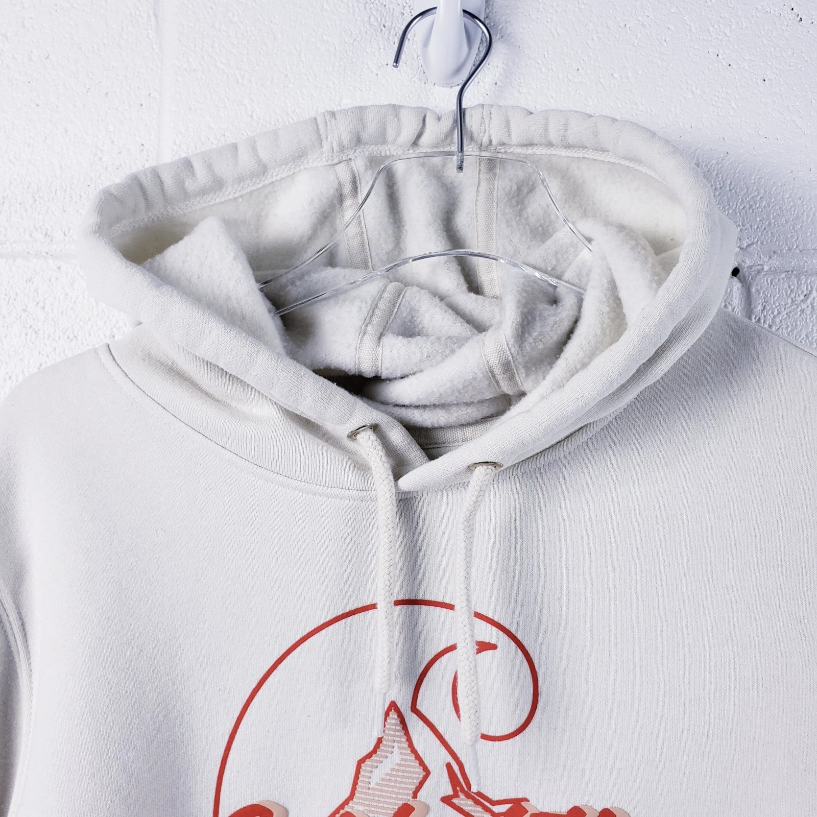 OFF WHITE Felpa Carhartt Relaxed Fit peso medio logo C grafica panna malto taglia XL