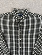 Ralph Lauren Blake Button Down Shirt Men's XL Green Blue Plaid Long Sleeve
