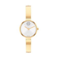MOVADO BOLD 3601375 SILVER DIAL GOLD STAINLESS STEEL BRACELE 24MM WOMENS WATCH