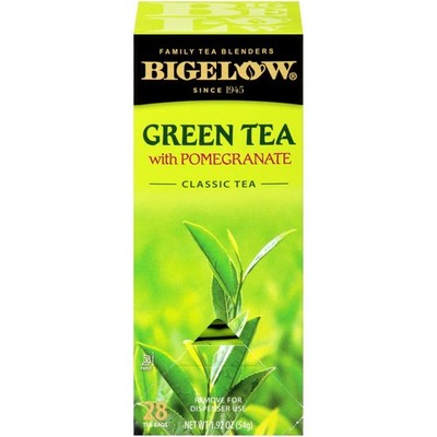 Bigelow Tea Green with Pomegranate 28-Count 28 Count (Pack of 1), green