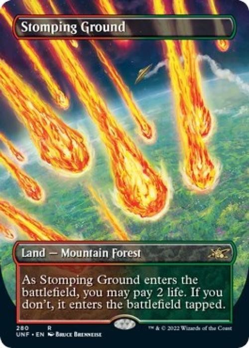 Stomping Ground (Borderless) - Near Mint MTG Unfinity