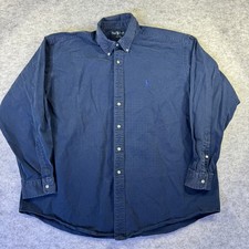 Vintage Polo Ralph Lauren Blake Button Down Shirt Faded Navy Size XXL Mens