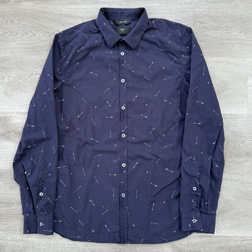 Paul Smith, Vintage Paul Smith Cupid Arrow Shirt Navy Men’s Size 16 41 *FITS BEST AS MEDIUM*