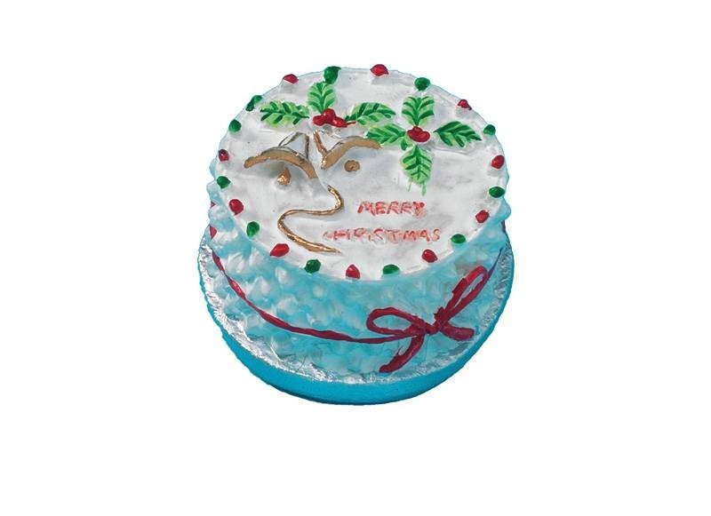 Dolls House Miniature 1/12th Scale Round Christmas Cake D1928