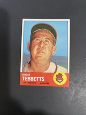 1963 TOPPS BIRDIE TEBBETTS, #48, NM/MT (Free Shipping On Any 3!)