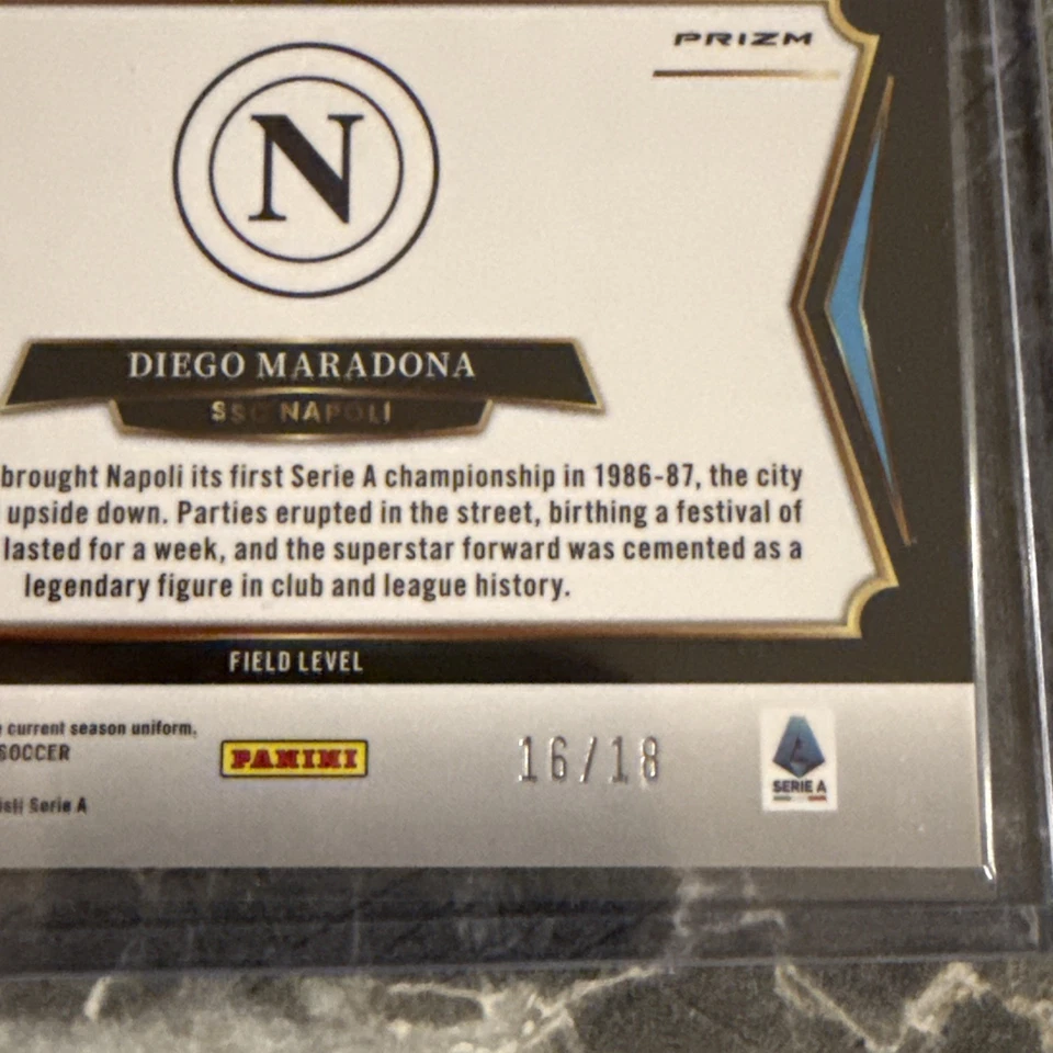 Dragón de Jade Panini Select 2024-25 🐉 Escala #/18🔥 Diego Maradona Napoli Foto 4 de 4