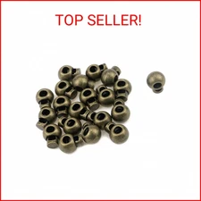 Quluxe 20 Pcs Metal Toggle Stoppers, Single Hole Spring Loaded Stop Sliding Cord