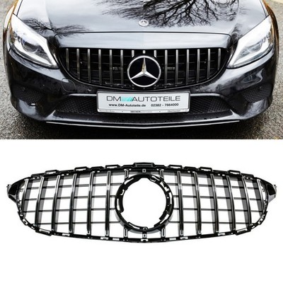 Kühlergrill Chrom passt für Mercedes C-Klasse W205 S205 Mopf Sport-Panamericana
