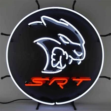 Neonetics 5HELLC Dodge Hellcat SRT Neon Sign 24 Width x 24 Height x 4 Depth