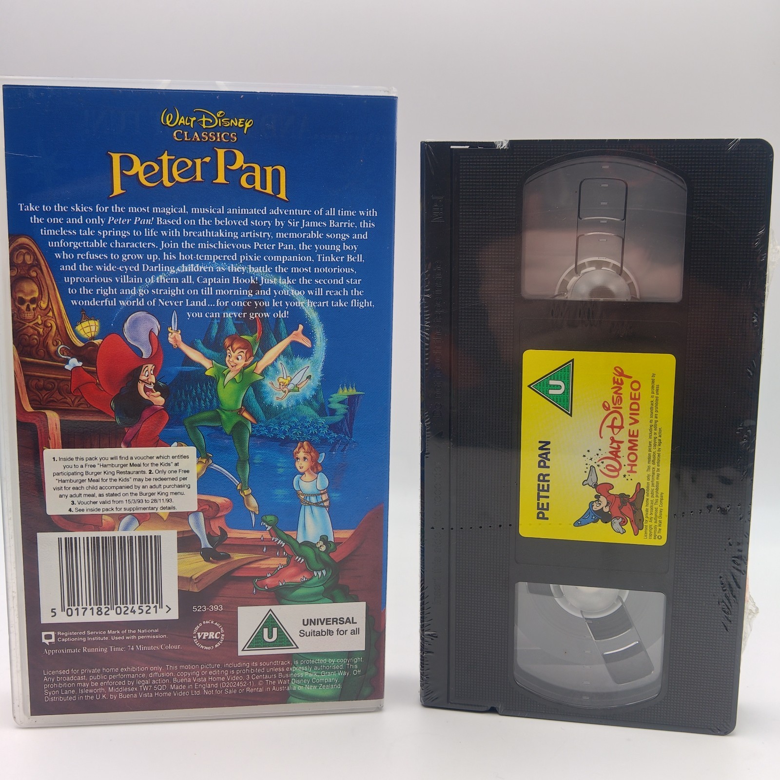 Peter Pan VHS New-Other Sealed Rare Burger King Insert Disney READ DESCRIPTION image 8