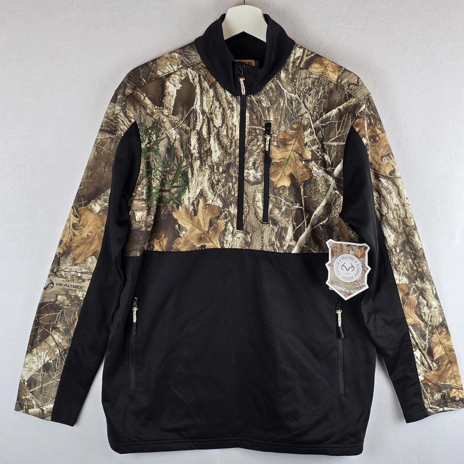 Magellan Hunt Gear Mens Medium Camo Half Zip Pullover Realtree Edge Outerwear