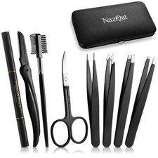 Exquisite 8-in-1 Eyebrow Kit for Women Men Luxury Eyebrow Grooming Kit