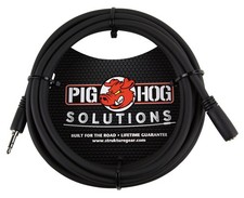Pig Hog PHX35-10 3.5mm TRSF to TRSM Headphone Extension 10 feet, Black