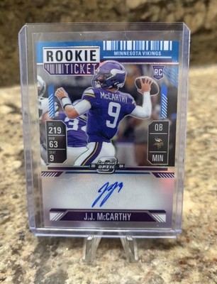 2024 Contenders Optic - Rookie Ticket RPS Auto J.J. McCarthy Teal Prizm /99 (RC)