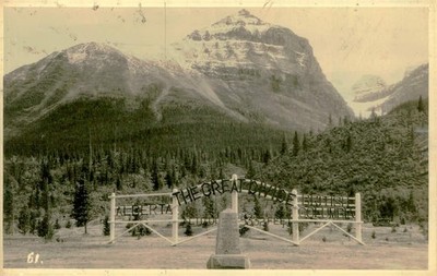 c1920 The Great Divide Alberta BC Border RPPC Byron Harmon Postcard 61