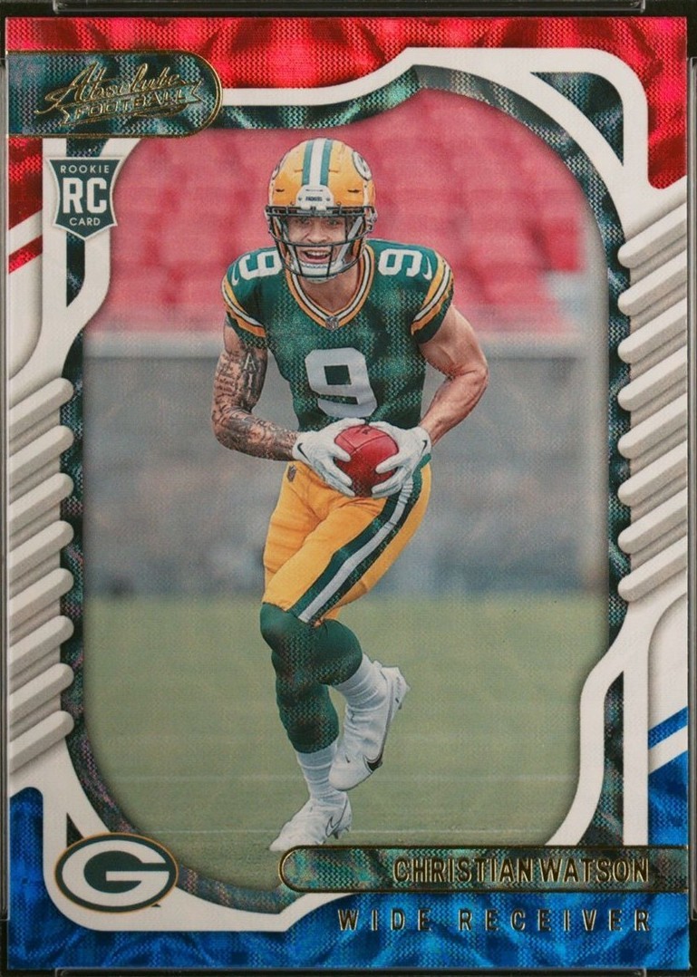 2022 Panini Absolute - Rookies Christian Watson #119 Red White & Blue ...