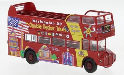 AKTION Brekina 1:87 H0 61115 AEC Routemaster Washington Sightseeing offen 1965