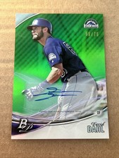 2016 Bowman Platinum David Dahl #TPA-DD Green Refractor /75