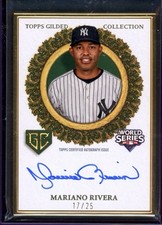 2025 Topps Gilded Collection Mariano Rivera Auto /25 Gold Framed Yankees #GCH-MR