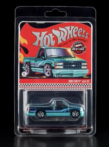 Hot Wheels 1990 Chevy 454 SS Red Line Club RLC Teal Real Riders