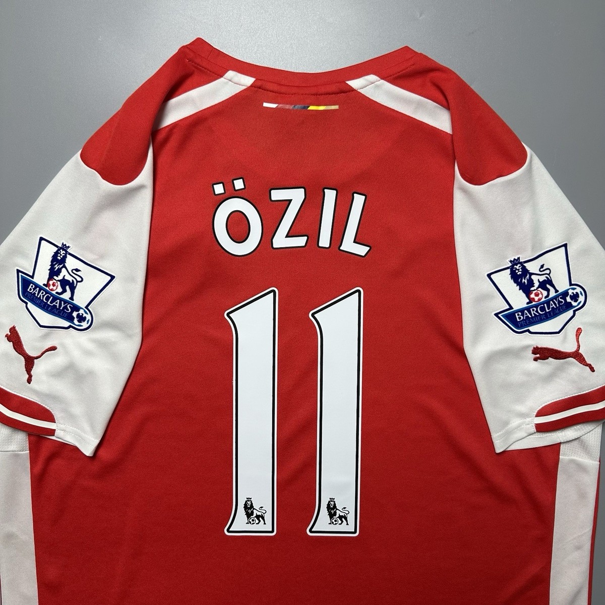 ARSENAL PUMA 2014/2015 FOOTBALL SOCCER HOME JERSEY #11 OZIL SIZE