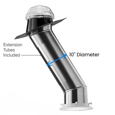 Solatube Skylight Kit w/ Extension Tubes (10'' · 160DS · 2 x 20'' Ext. Tubes)