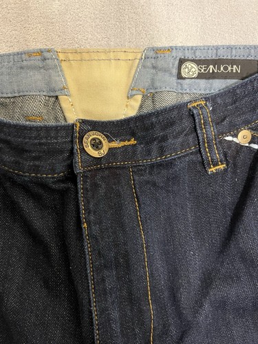 Vintage Sean John Jeans Mens 38 Y2k Blue Baggy Hip Hop Stitched Skater Denim - Picture 7 of 14